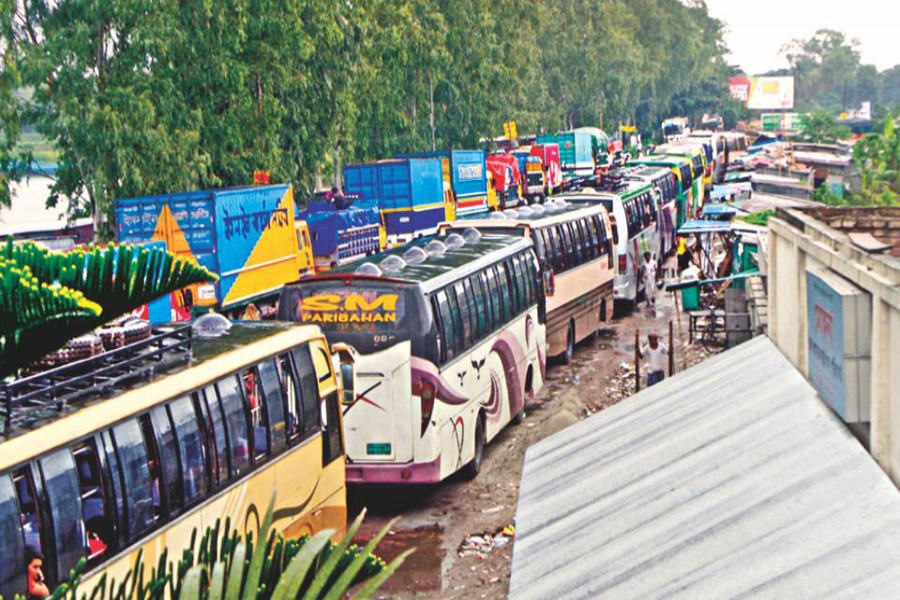 Eid home-goers face long tailbacks