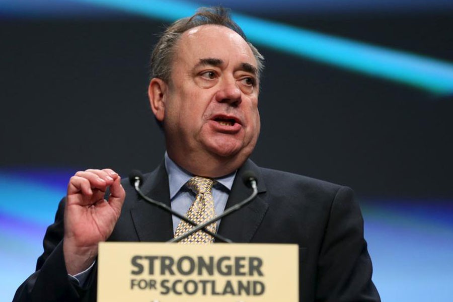 The Scottish National Party's (SNP) former leader Alex Salmond has resigned from the party, days after allegations of misconduct – Reuters photo