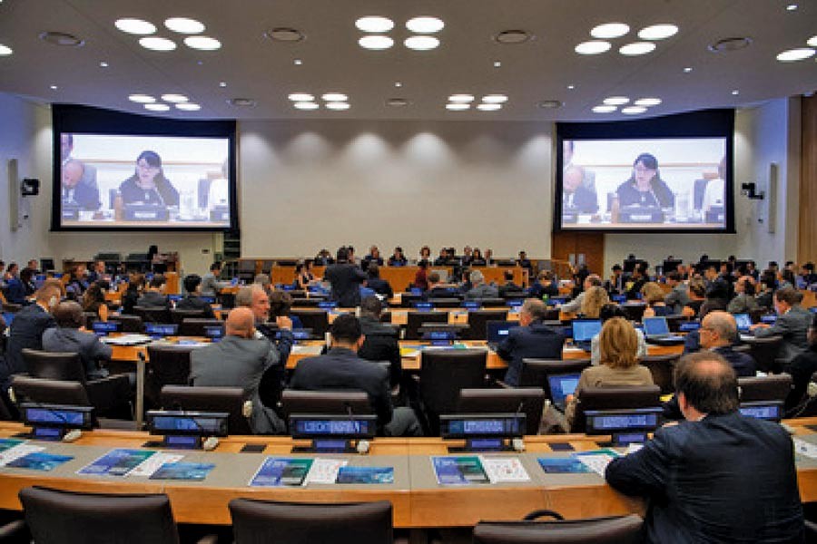 Wide view of the Intergovernmental Conference on an international legally binding instrument under the United Nations Convention on the Law of the Sea on the conservation and sustainable use of marine biological diversity of areas beyond national jurisdiction which  began at the United Nations, New York on September 04, 2018