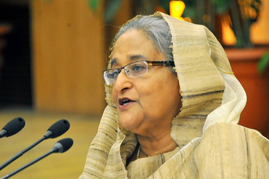 Prime Minister Sheikh Hasina seen in this undated UNB file photo