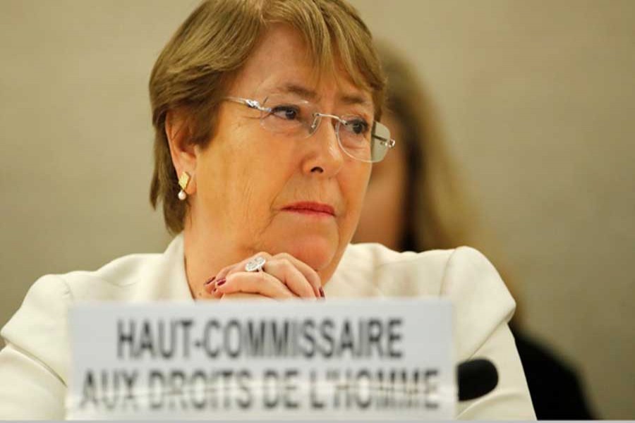 New United Nations High Commissioner for Human Rights Michelle Bachelet attends the Human Rights Council at the United Nations in Geneva, Switzerland, September 10, 2018. Reuters