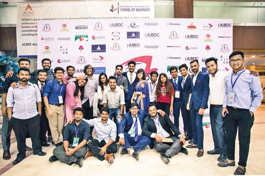 Organisers with IUB Debating Club members during Ascension 2017,  a flagship event