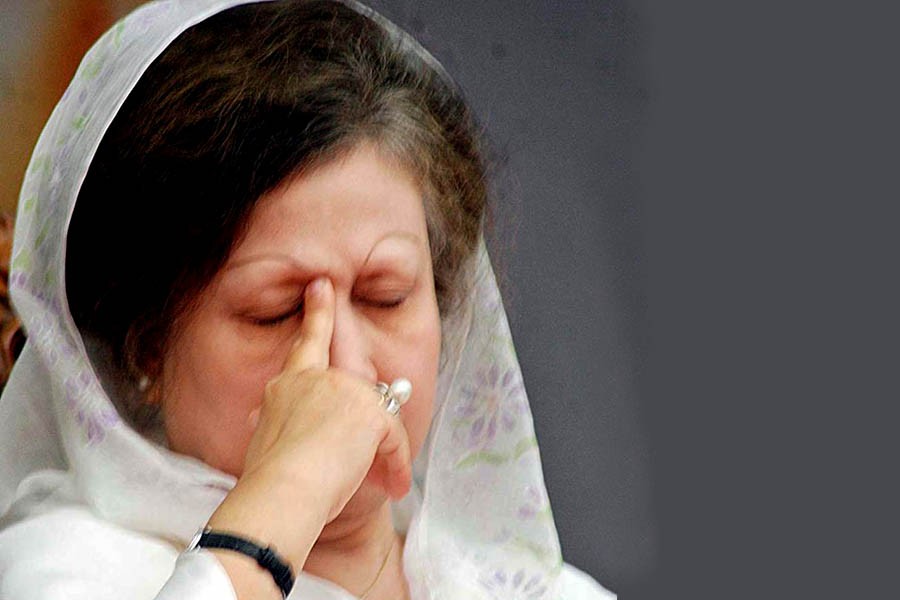 Focus Bangla file photo shows BNP Chairperson Khaleda Zia