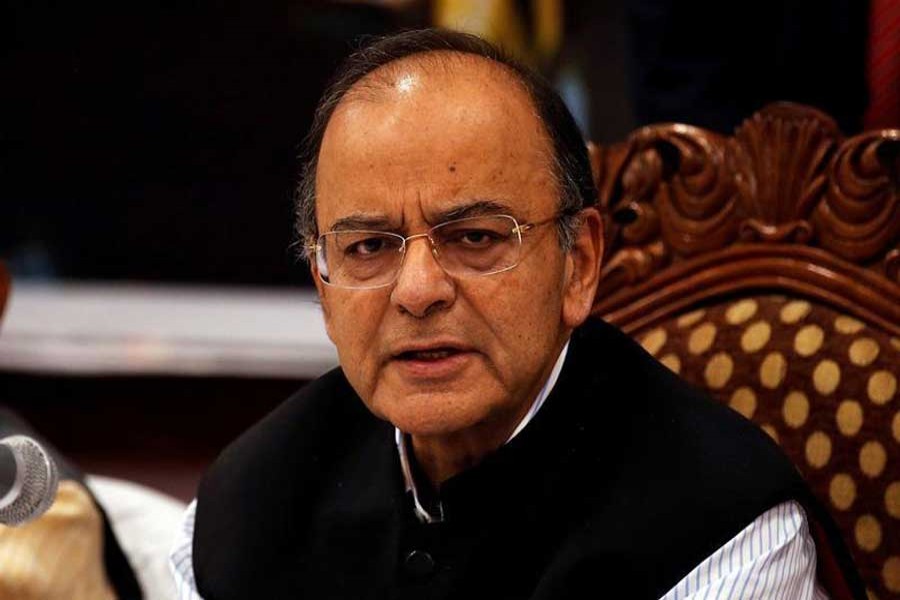 Finance Minister Arun Jaitley attends a seminar with state finance ministers on the Goods and Services Tax (GST) issues, in Srinagar May 18, 2017. Reuters/Files