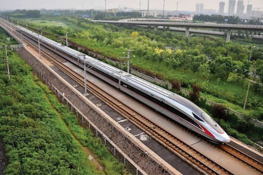 China has laid down more high-speed rail lines than the rest of the world combined. 	Photo: Xinhua