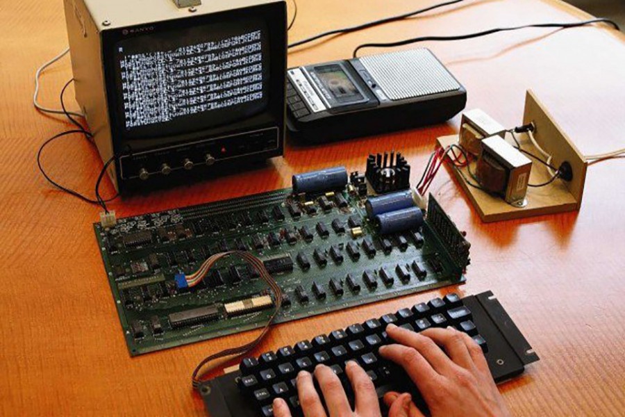 An Apple I Computer seen in this undated Reuters file photo