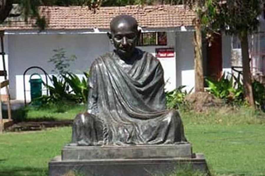 Statue of  Mahatma Gandhi at Gandhi Ashram, Noakhali