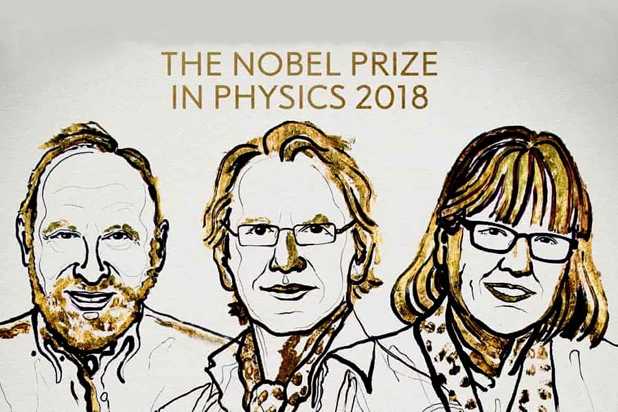 Three scientists win Nobel in physics for laser breakthroughs