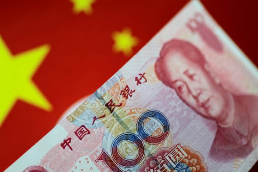 A China yuan note is seen in this illustration photo May 31, 2017. Reuters/Illustration