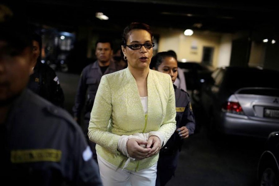 Guatemala's former Vice President Roxana Baldetti arrives to a hearing on new charges for illicit campaign finance, illegal association, passive bribery and money laundering, at the Supreme Court in Guatemala City, Guatemala, July 26, 2016 - Reuters