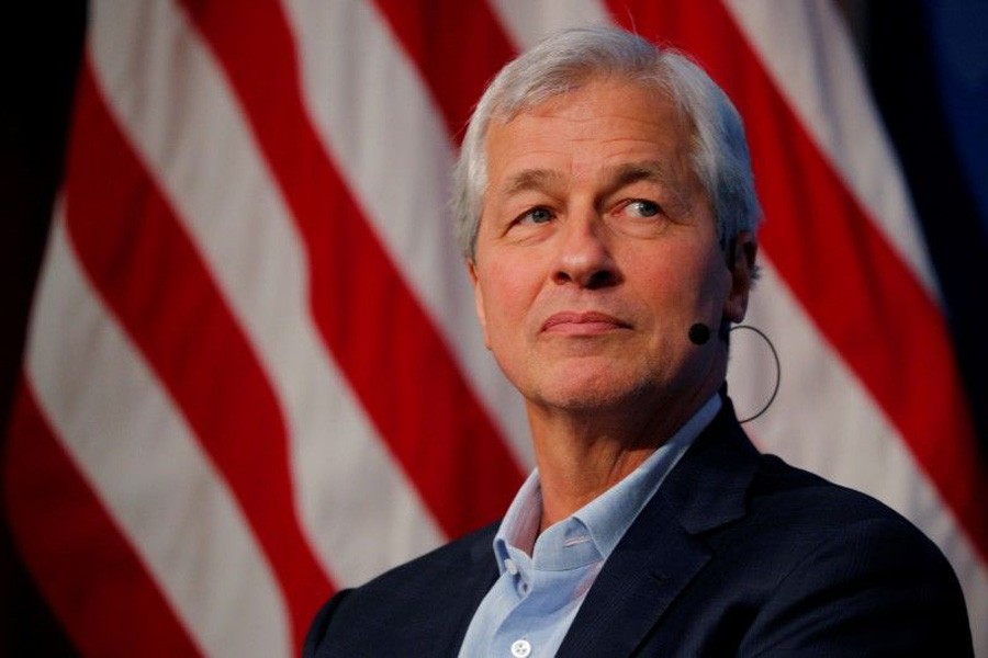 Jamie Dimon, CEO of JPMorgan Chase, takes part in a panel discussion about investing in Detroit at the Kennedy School of Government at Harvard University in Cambridge, Massachusetts, US, April 11, 2018. Reuters/File Photo