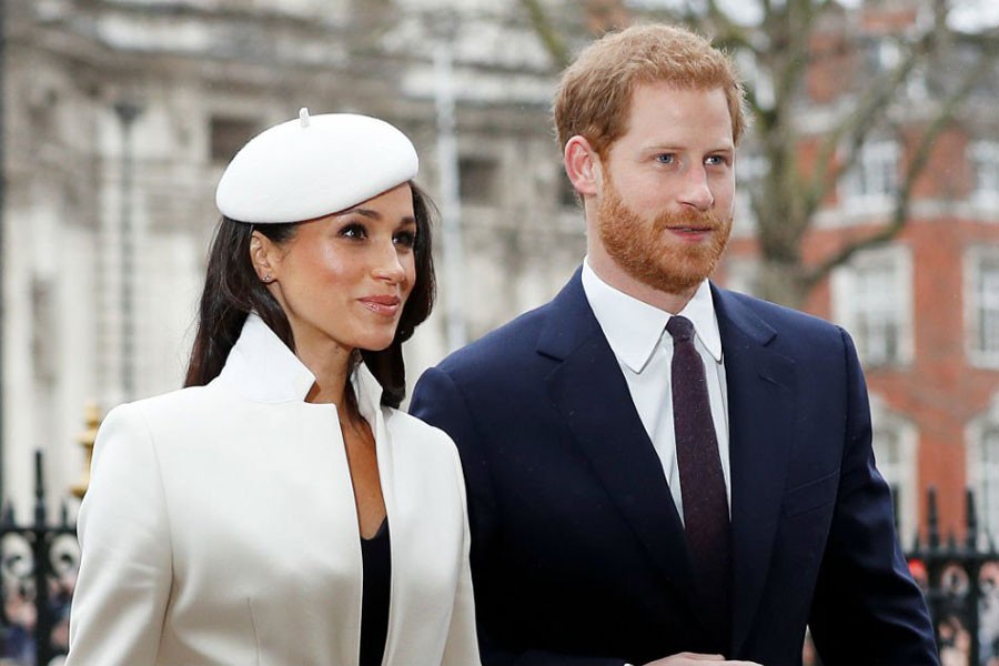 Britain's Prince Harry and his fiancee Meghan Markle arrive at the Commonwealth Service at Westminster Abbey in London, Britain, March 12, 2018 – Reuters