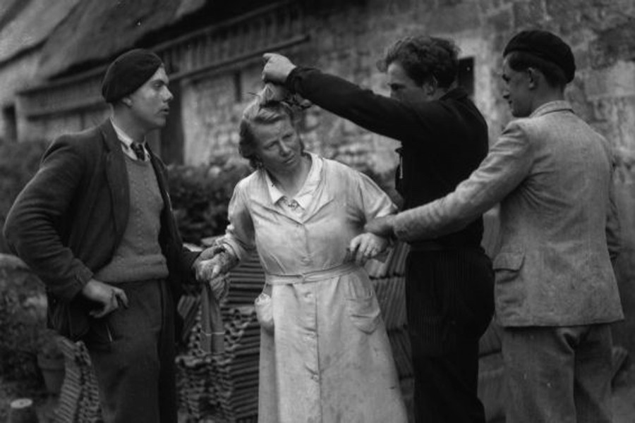 Young Norwegian girls became victims of undignified treatment after the 1945 liberation from Nazi occupation. Photo: Collected