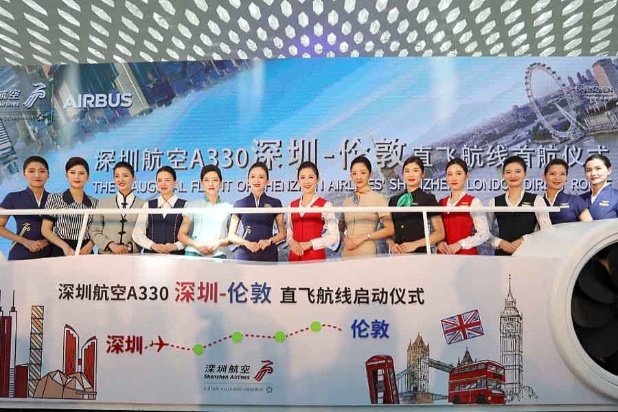 Shenzhen opens direct flight to London