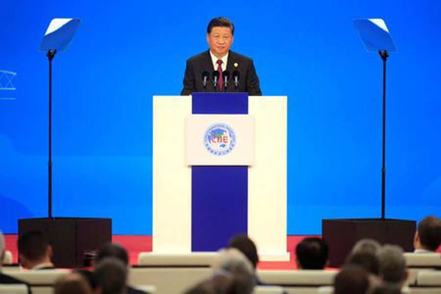 Chinese President Xi Jinping attends the opening ceremony for the first China International Import Expo (CIIE) in Shanghai, China November 5, 2018. Reuters/Aly Song/Pool