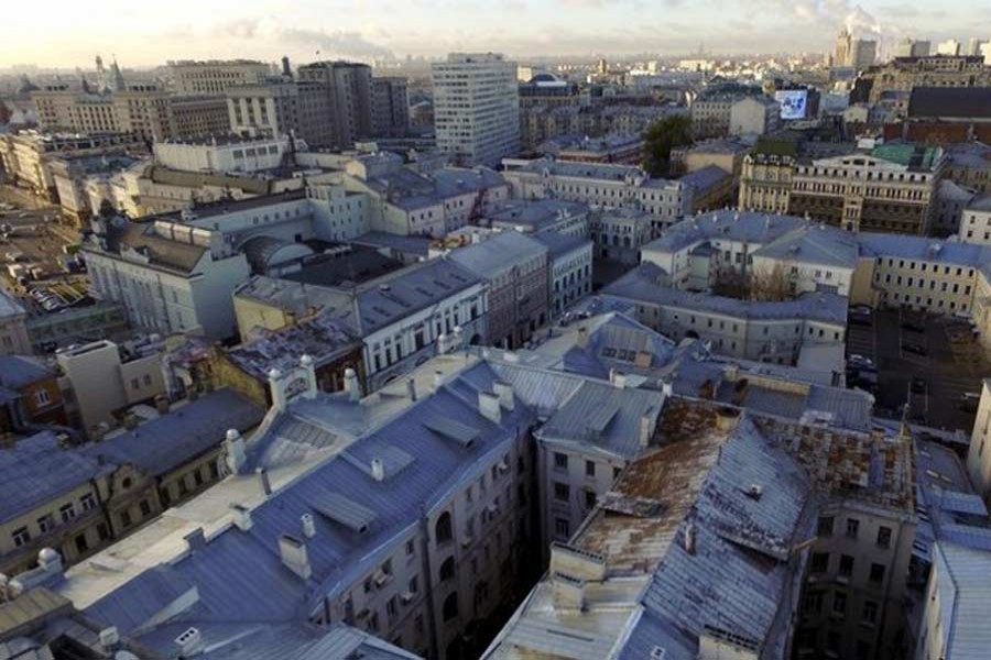 An aerial view shows the skyline of the capital Moscow in Russia, October 29, 2015. Reuters/Andrey Kuzmin