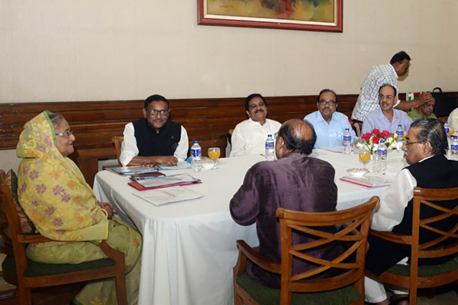 File photo of Awami League conducting its Parliamentary Board meeting