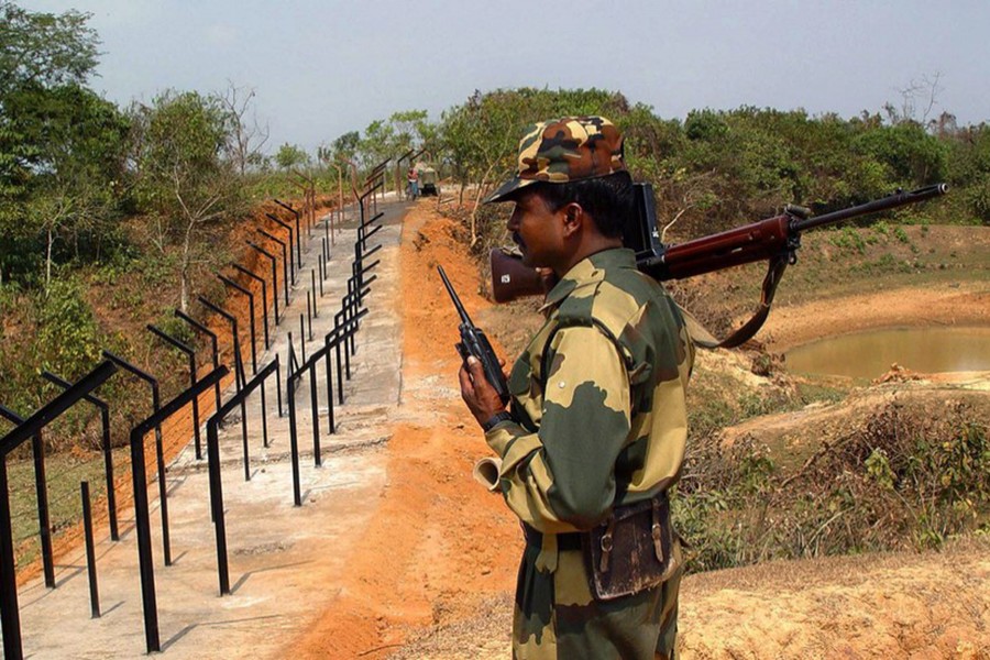 A BSF member guarding the frontier. Photo: Collected