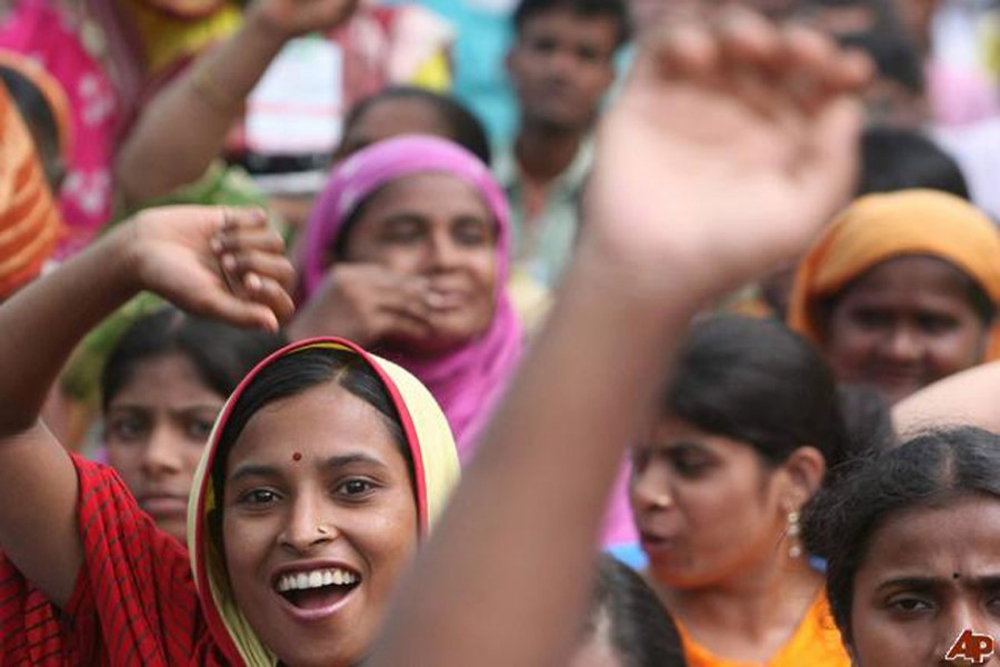 Women at a rural service centre in Bangladesh