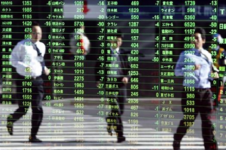 Asian shares fall after Wall St lower