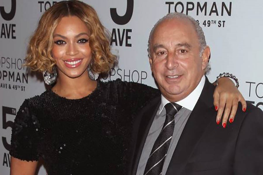 Beyoncé and Philip Green launching a gymwear venture brand. File photo