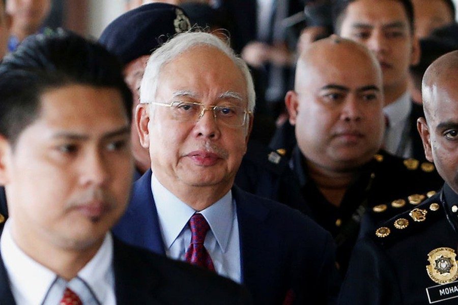 Former Malaysian prime minister Najib Razak arrives in court in Kuala Lumpur, Malaysia, July 4, 2018. Reuters/File Photo