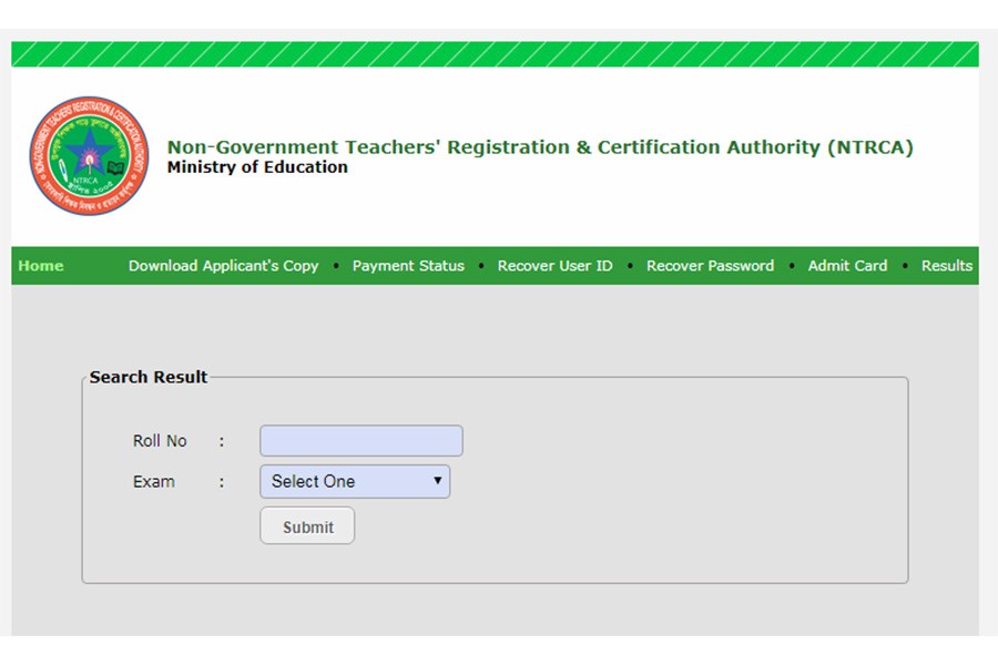 Results of non-govt teachers' registration examination published