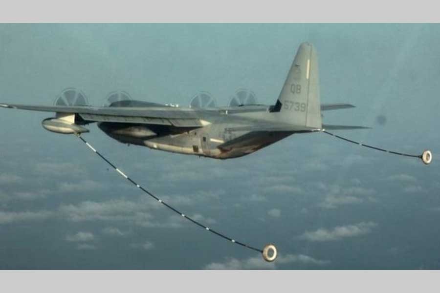 One of the two planes involved in the incident was a KC-130 refuelling tanker (like the one seen in this archive picture) - Reuters