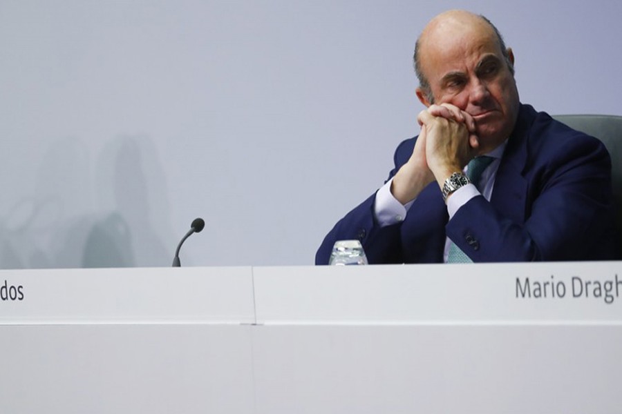 Vice-President of the European Central Bank (ECB) Luis de Guindos listens during a news conference at ECB headquarters in Frankfurt, Germany December 13, 2018. Reuters