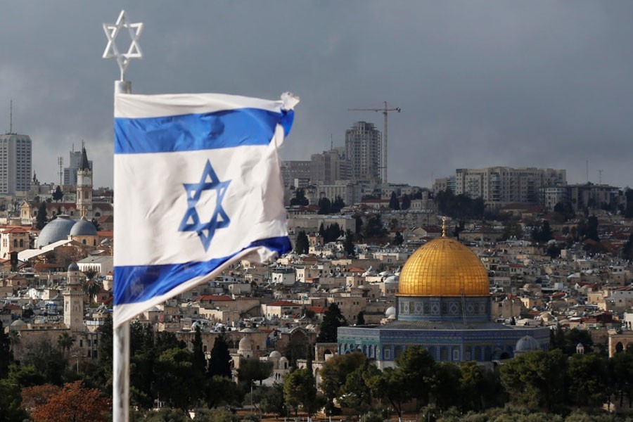 An Israeli flag is seen near the Dome of the Rock, located in Jerusalem's Old City on the compound known to Muslims as Noble Sanctuary and to Jews as Temple Mount December 6, 2017 -Reuters photo used for representation