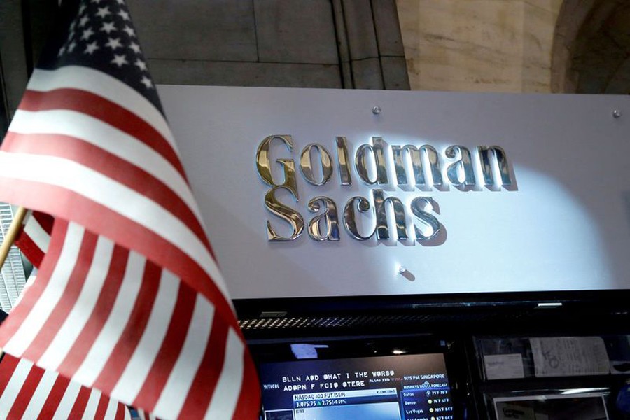 A view of the Goldman Sachs stall on the floor of the New York Stock Exchange in New York, US on July 16, 2013. Reuters/File Photo