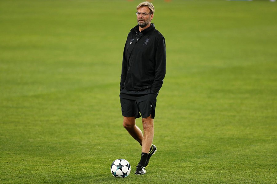 Liverpool manager Juergen Klopp seen in this undated Reuters photo