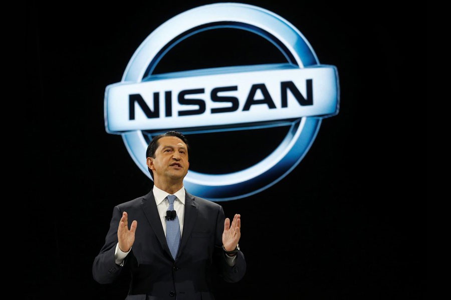 FILE PHOTO: Jose Munoz, Chairman of Nissan North America, speaks during the North American International Auto Show in Detroit, Michigan, US, January 9, 2017 - REUTERS/Rebecca Cook