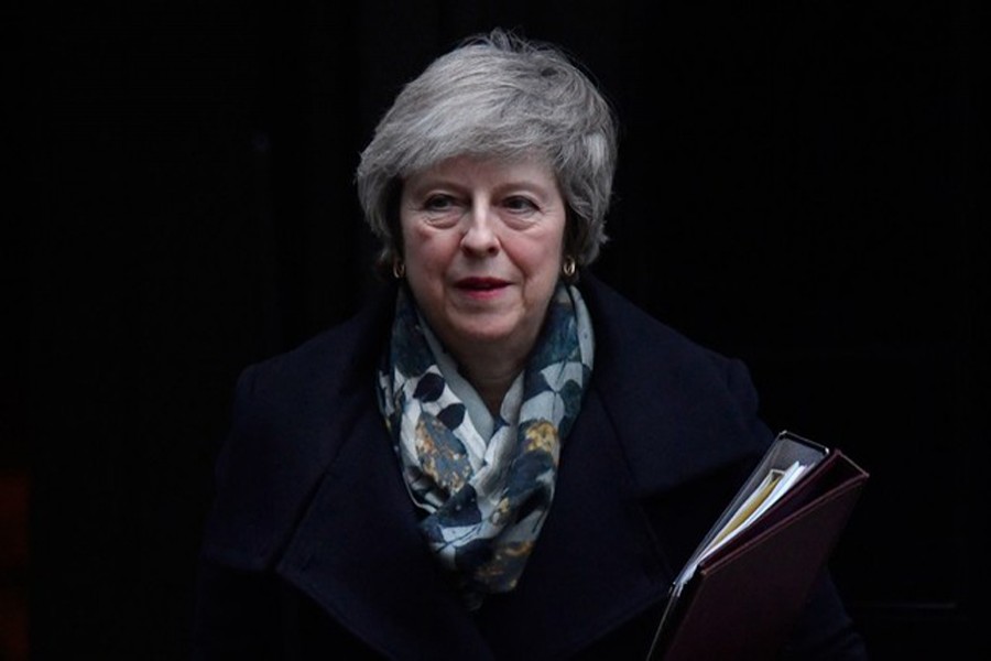 Britain's Prime Minister Theresa May leaves 10 Downing Street in London, Britain, January 9, 2019. Reuters
