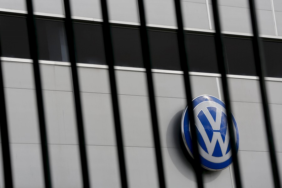 A logo of VW is pictured at a Volkswagen dealership in Camas, near Seville, southern Spain on November 5, 2015 — Reuters/File