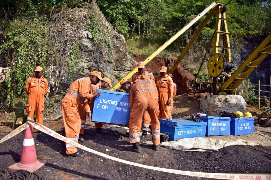 Rescuers work at the site of a coal mine that collapsed in Ksan, in the northeastern state of Meghalaya, India, December 29, 2018 - REUTERS/Anuwar Hazarika/File Photo