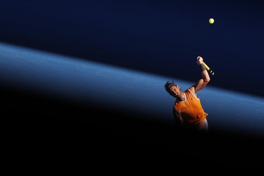 Spain's Rafael Nadal in action during the match against Czech Republic's Tomas Berdych. on Sunday — Reuters photo