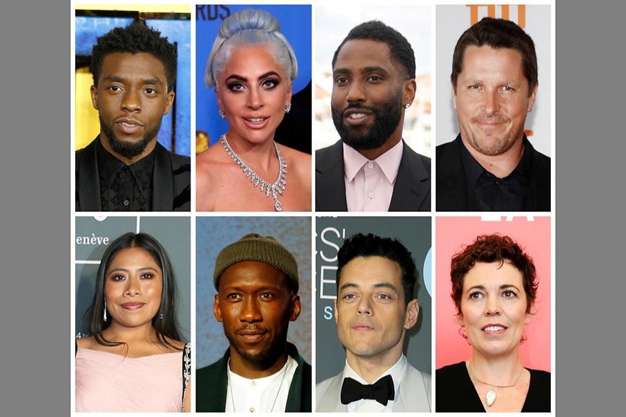 Best picture Oscar nominees for the 91st annual Academy Awards (Top L-R) Chadwick Boseman representing "Black Panther", Lady Gaga "A Star is Born", John David Washington "BlacKkKlansman", Christian Bale "Vice", (Bottom L-R) Yalitza Aparicio "Roma", Mahershala Ali "Green Book", Rami Malek "Bohemain Rhapsody" and Olivia Colman "The Favourite" are seen in a combination of file photos. Reuters