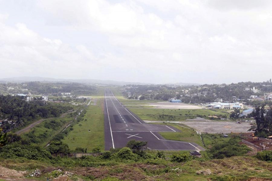 A general view of the runway controlled by the Indian military is pictured at Port Blair airport in Andaman and Nicobar Islands on July 04, 2015   	— Reuters file