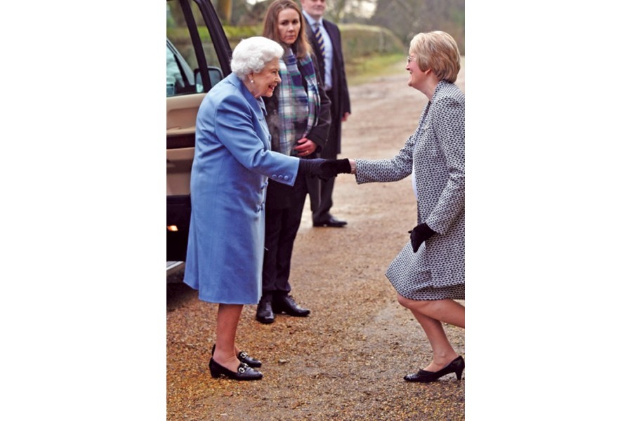 The Queen arrives at an event for the centenary of the Sandringham  Women’s Institute in Newton, Cambridgeshire on January 25, 2019: In a speech to mark the centenary of the Sandringham Women's Institute (WI), the Queen spoke of the virtues of respecting other people's points of view. Queen's speech calling for 'common ground' is seen as Brexit allusion, as the Guardian observes   