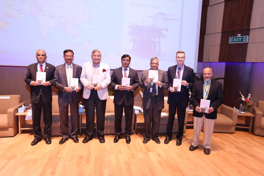 The guests with the book titled, ‘Geopolitics of the South China Sea in the Coming Decades’ launched at IUB written by Prof. Mohd. Aminul Karim, Dean, School of Business, IUB.