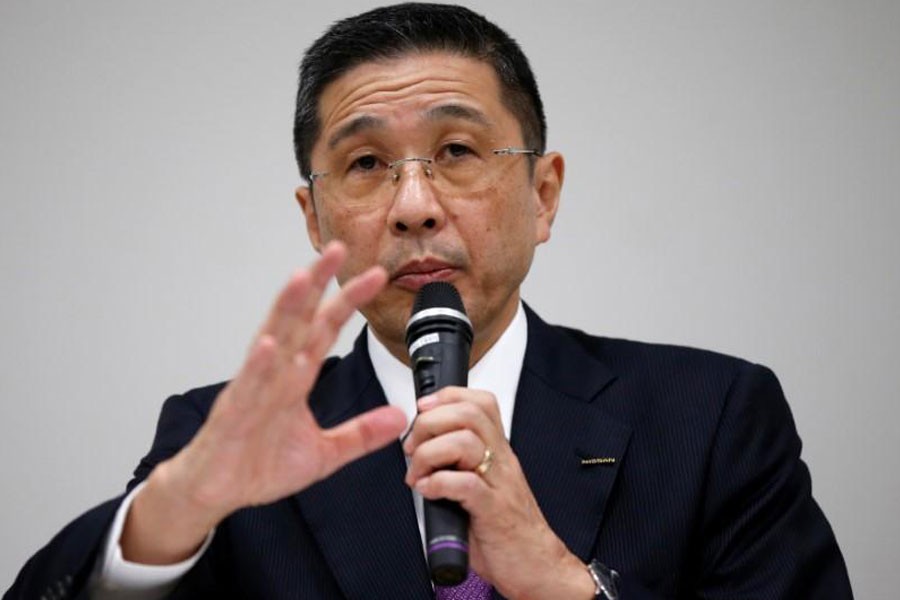 Nissan Motor Co Chief Executive Hiroto Saikawa attends a news conference at the company headquarters in Yokohama, south of Tokyo, Japan November 17, 2017 - Reuters