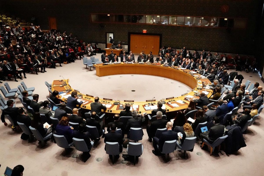 The United Nations Security Council meets about the situation in Venezuela in the Manhattan borough of New York City, New York, US, January 26, 2019. Reuters/File Photo