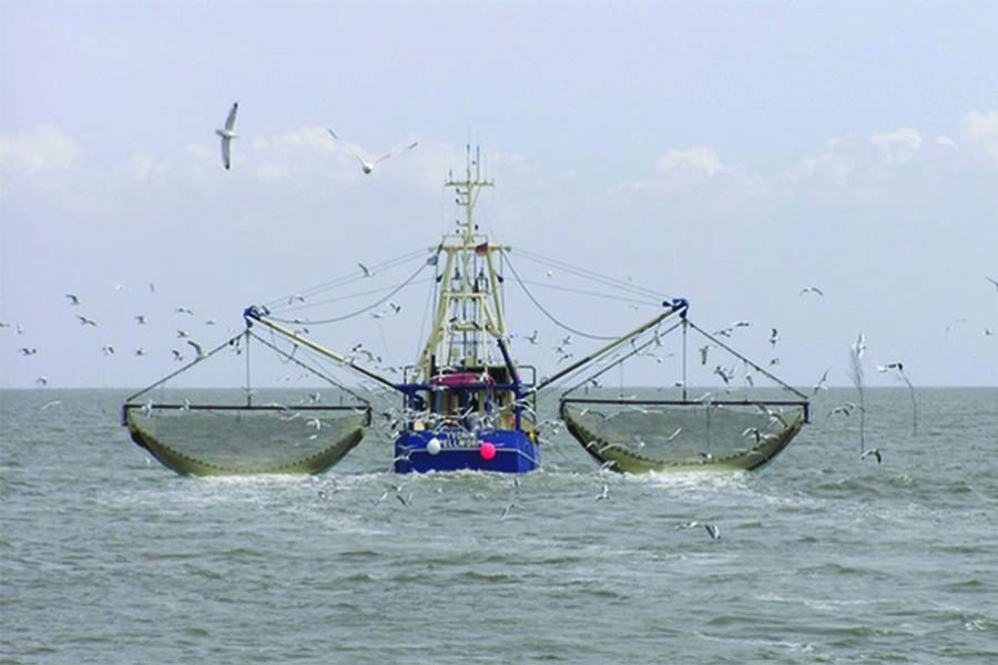 A commercial trawler fishing in the Bay of Bengal (Photo: bdnews24.com)