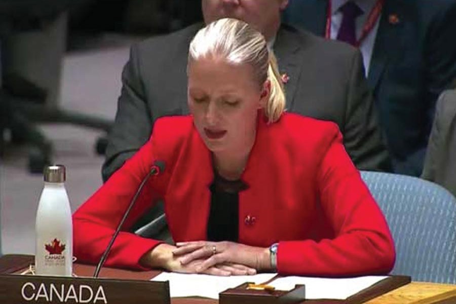 Catherine McKenna, Canada's Minister of Environment and Climate Change: 'Canada recognises that water, if not governed effectively in a fair and inclusive manner, can act as a conflict driver'.