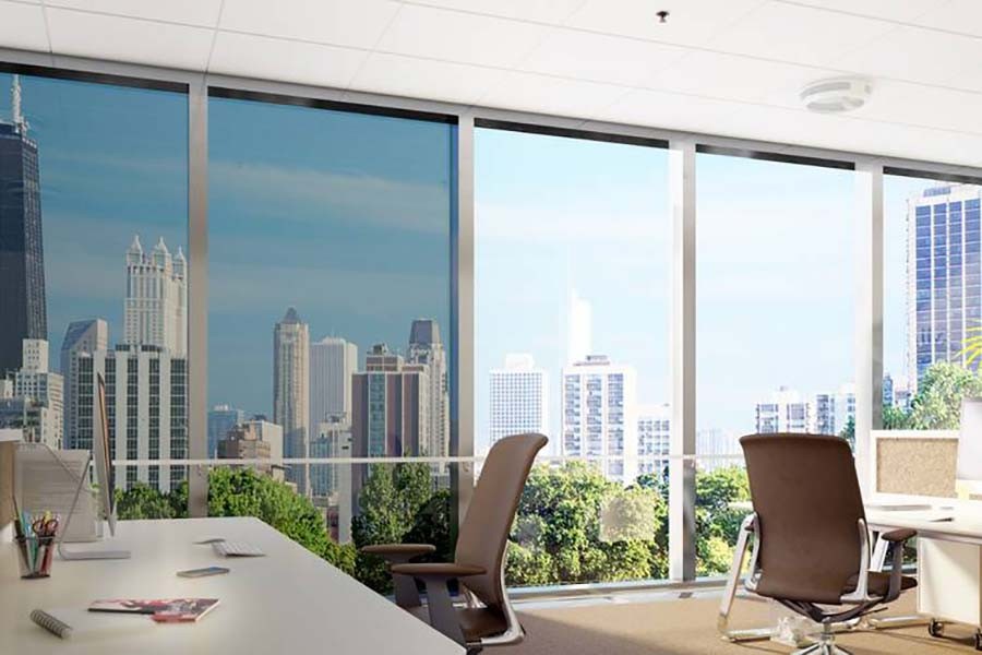 Smart windows gradually darken or lighten as desired, to reduce glare without eliminating the view. Internet photo