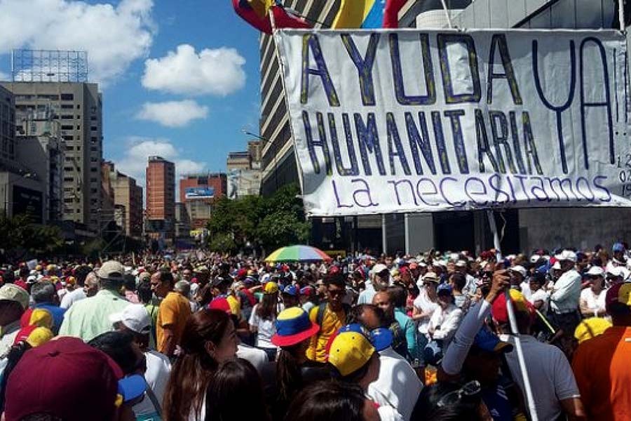 Demonstrations were held in 50 towns and cities around Venezuela in support of Juan Guaidó as acting president and demanding that President Nicolás Maduro step down  —Humberto Márquez/IPS