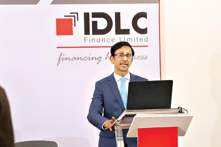 Arif Khan, CEO & Managing Director of IDLC Finance Limited, disclosing the 2018 performance of the company on Monday