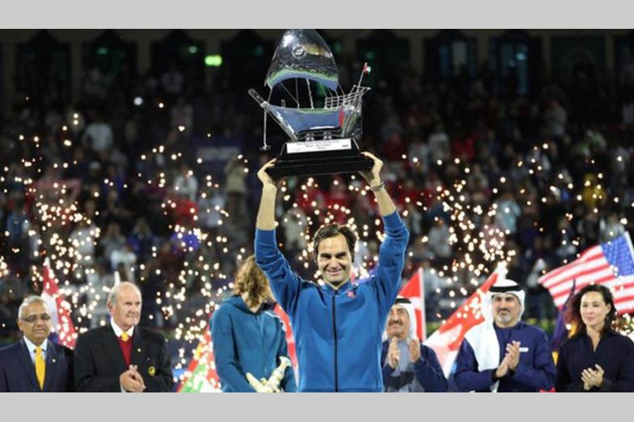 Federer wins landmark 100th ATP title