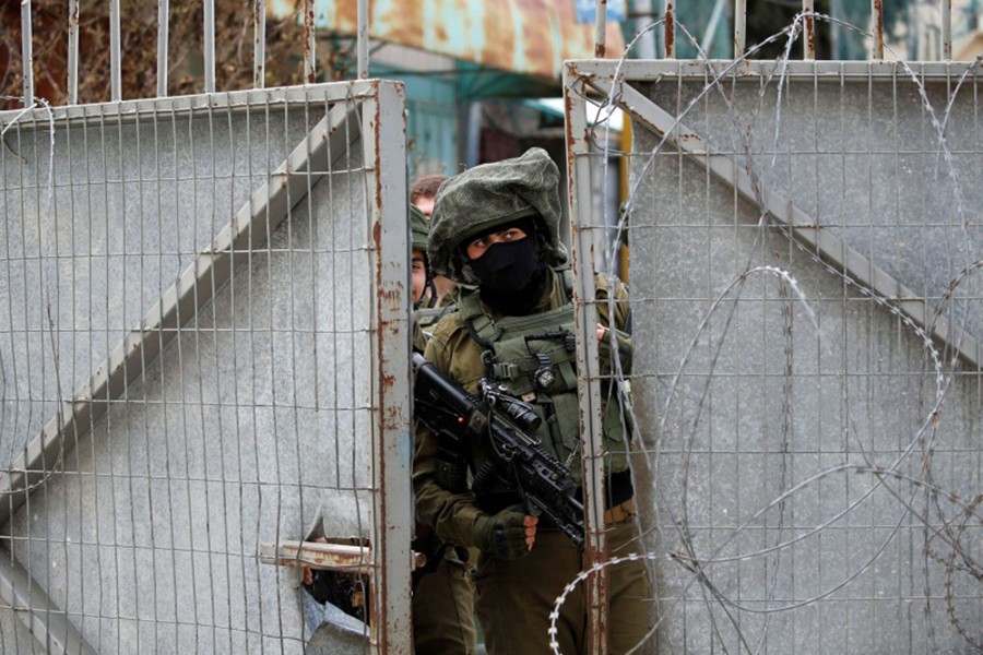 An Israeli soldier looks out during a protest in the Israeli-occupied West Bank on February 22, 2019 — Reuters file photo used only for representation